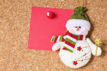 Christmas greetings with snowman