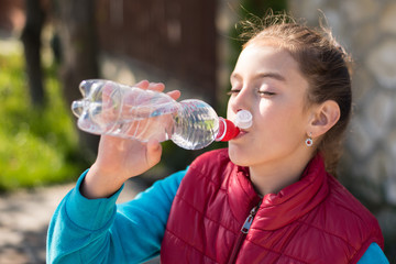 Girl drink water
