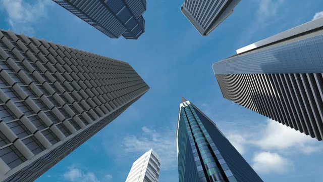 Intelligent Smart building and information graphic icon, energy saving, Making steel frame and construction building. Low view.1.