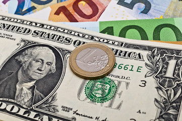 Porträt auf der 1 US Dollar Banknote 