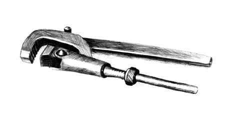 Sketch of a adjustable spanner