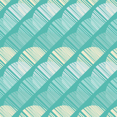 Seamless vector geometric pattern. Semicircle scratches texture. Textile rapport.