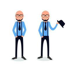 funny and cool cartoon guy in casual clothes, gesturing. Vector illustration, Hipster Style