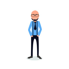 funny and cool cartoon guy in casual clothes, gesturing. Vector illustration, Hipster Style