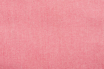Pink cotton fabric fragment, macro shot abstract texture