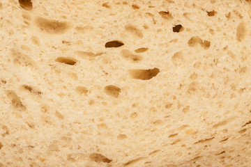 White bread surface macro shot, abstract texture