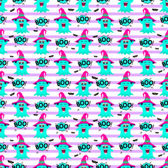 Abstract seamless pattern for girls or boys. Creative vector background with multicolored slug, like a jelly, halloween. Funny wallpaper for textile and fabric. Fashion style. Colorful bright picture