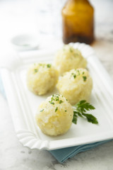 Potato knodel with fresh parsley