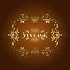 Vector vintage victorian frame.