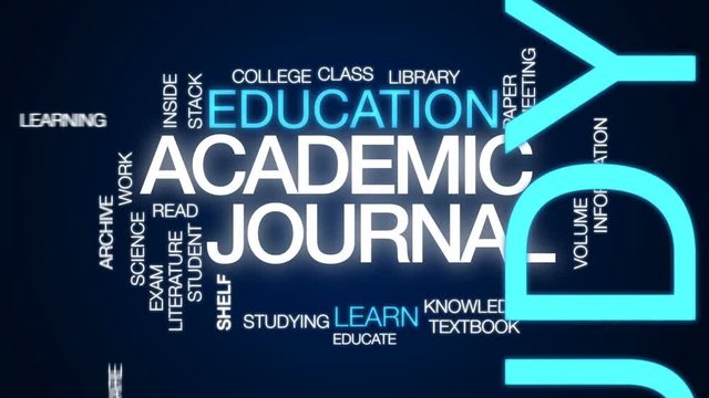 Academic Journal Animated Word Cloud, Text Design Animation.