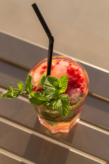 traditional Brazilian alcoholic cocktail, strawberry caipirinha