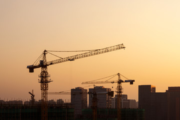 construction site in midtown of hangzhou