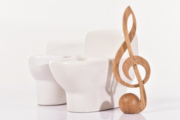 ト音記号とトイレ