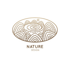Logo oval mountains two