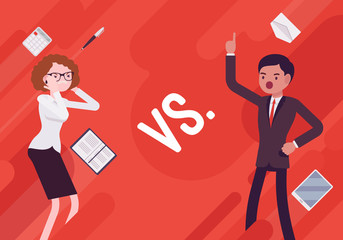 Versus. Vs. Business demotivation poster