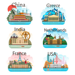 Set of countries with attractions