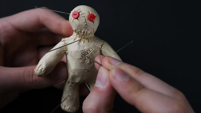 Voodoo Doll. Illustration of numerous health problems