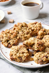 Breakfast with healthy oatmeal cookies