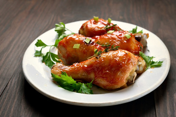 Baked chicken drumstick