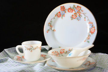 Antique crockery set , set of tableware