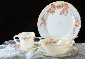 Antique crockery set , set of tableware