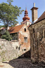 Old houses narrow street