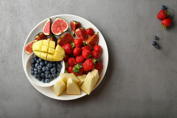 Fruits breakfast plate