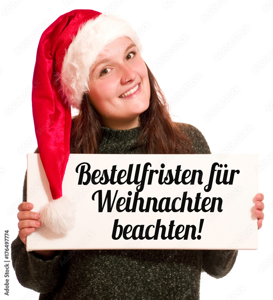 Poster Bestellfristen für Weihnachten beachten