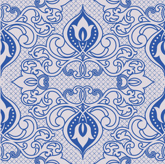 Seamless background in the style of Damascus. Vintage ornament. Use for wallpaper, printing on the packaging paper, textiles.