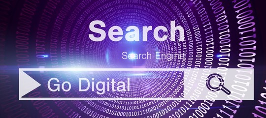 Composite image of graphic image of search engine page