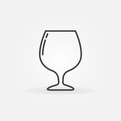 Cognac glass linear icon
