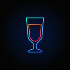 Colorful wine glass vector icon