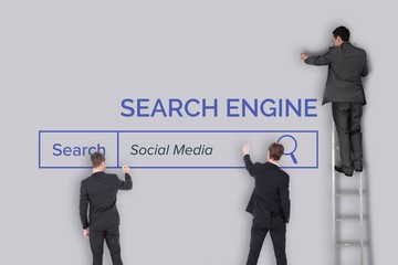 Obraz premium Composite image of business team writing