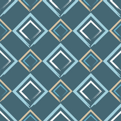 Seamless vector geometric pattern. Brushwork. Textile rapport.