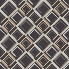 Seamless vector geometric pattern. Brushwork. Textile rapport.