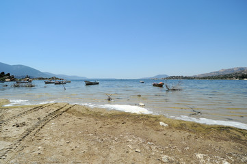 La rive est du lac de Bafa en Anatolie