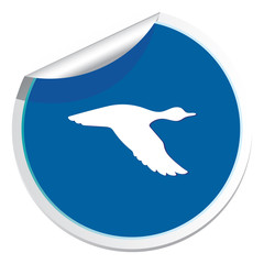 vector silhouette flying duck