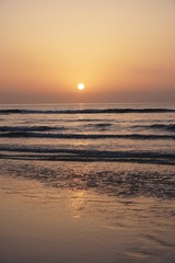 Fototapeta na wymiar Magical ocean. Sunrise over the Atlantic. Morning.