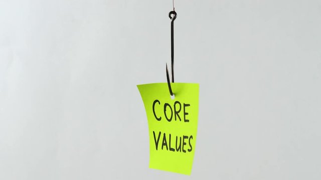 Illustration, on fishhook core values
