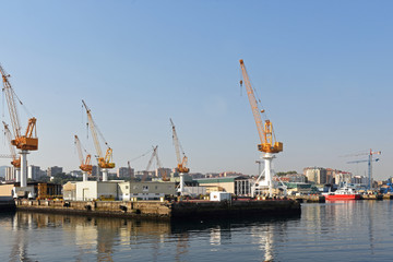 Fototapeta na wymiar Harbor of Vigo, Galicia, Spain