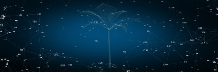 Composite image of 3d image of plant stem 