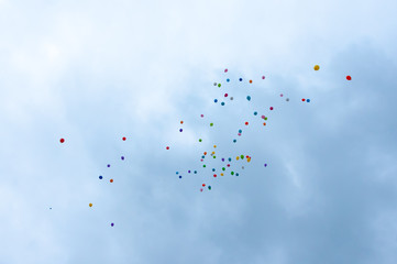 colorful balloons in the sky