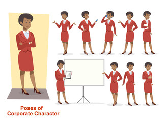 Corporate lady Character African American