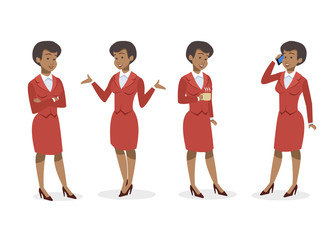 Obraz premium set of businesswoman vector design african american