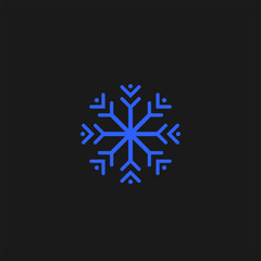 Vector snowflake silhouette