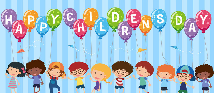 Happy Children's day with happy kids