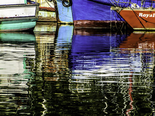 Fototapeta na wymiar Boats on water