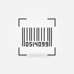 Bar code vector concept icon in thin line style