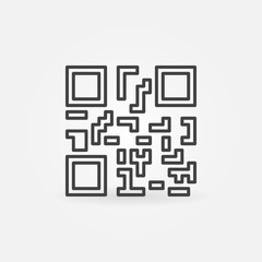 QR code concept vector icon or symbol