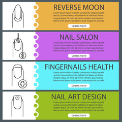 Manicure web banner templates set